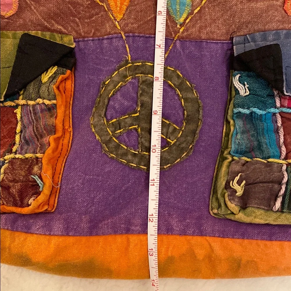 Rising International Red and Pink Patchwork Shoulder Bag - Picture 15 of 16